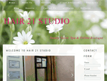 Tablet Screenshot of hair21studio.com